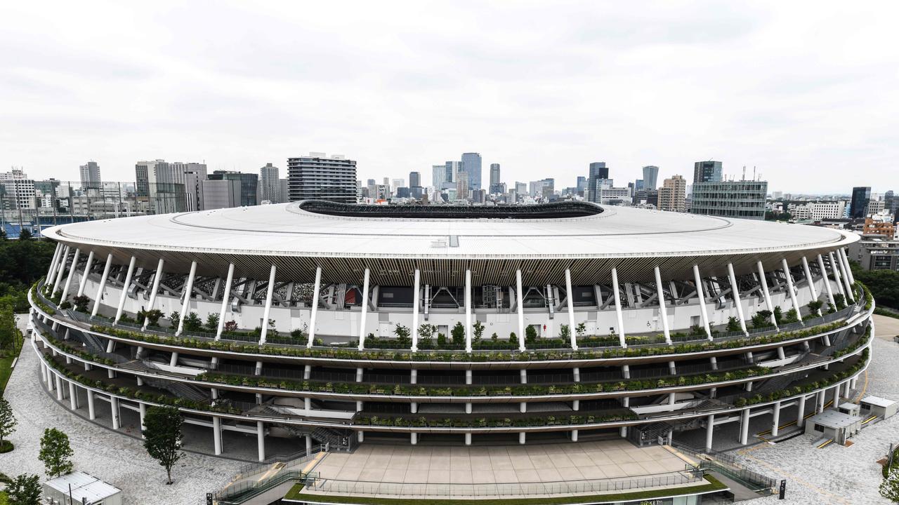 The brand new Japan National Stadium, built especially for the Olympics. Picture: AFP