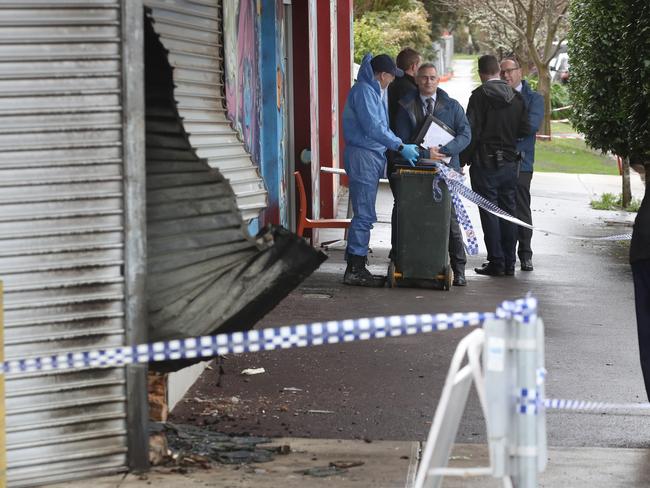 The shop may have been targeted by an illicit tobacco syndicate. Picture: David Crosling