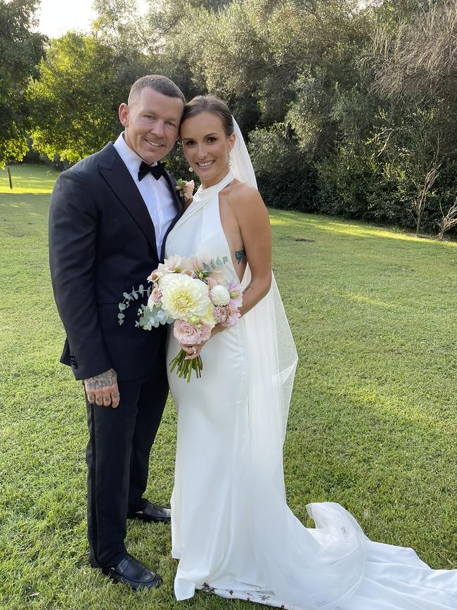 The wedding of Todd Carney and Susie Bradley. Pictures: Supplied