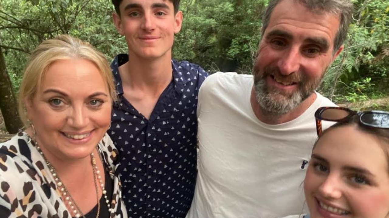 Lucie pictured with son Nathaniel (16), daughter Talia (14) and husband Mike. Picture: Lucie Morris-Marr