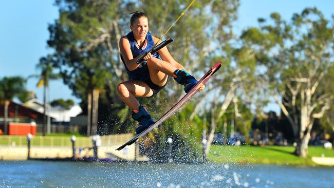 Tayla Wainwright of Renmark at the 2016 Wakeboard SA state titles. Picture: Grant Schwartzkopff