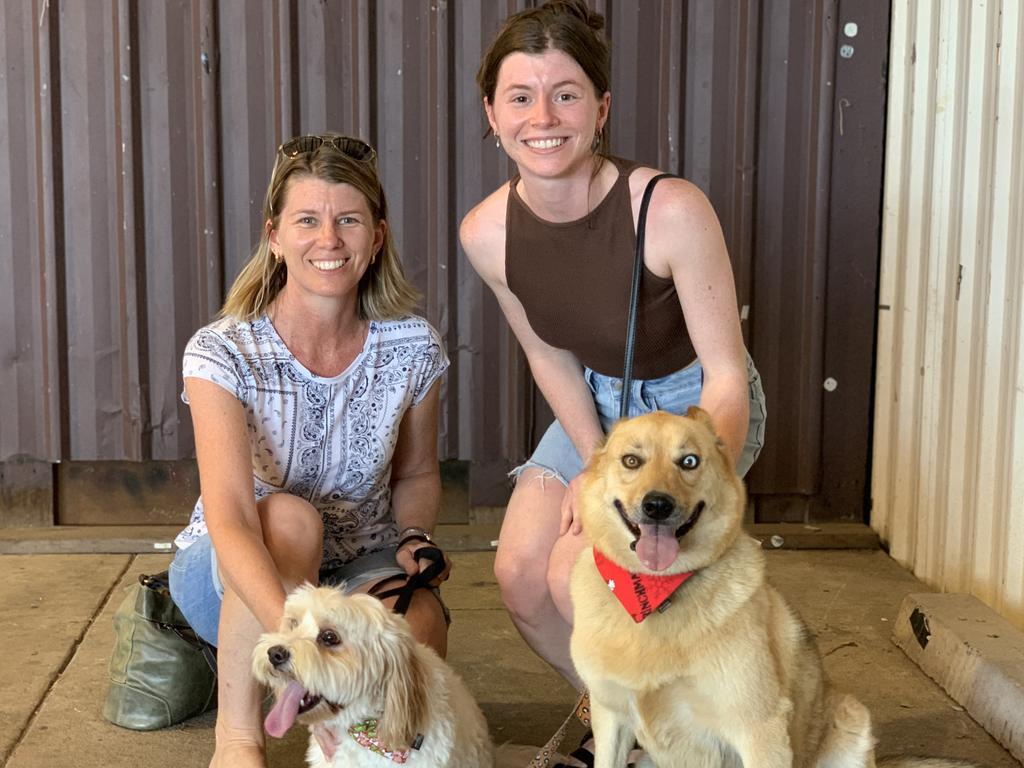 Louise Randazzo with Paddy and Anna Randazzo with Tia. Picture: Duncan Evans