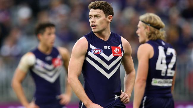 Lachie Neale in action for Fremantle.