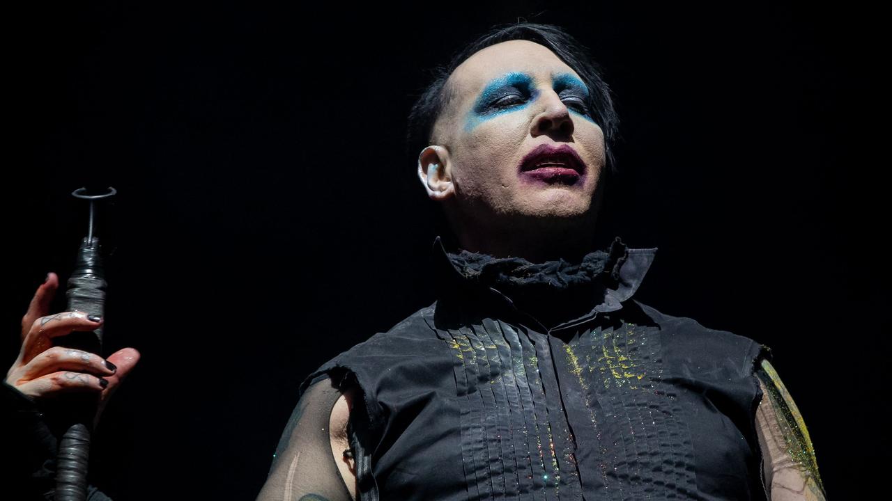 Marilyn Manson performs during the Astroworld Festival at NRG Stadium in Houston. Picture: Suzanne Cordeiro/AFP