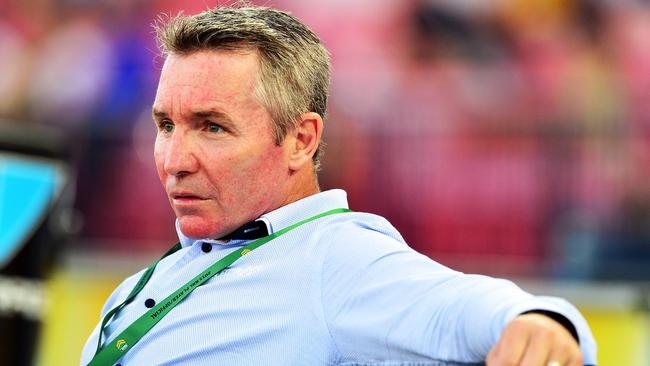 North Queensland Cowboys v Newcastle Knights from 1300 Smiles Stadium, Townsville. Cowboys coach Paul Green before the game. Picture: Zak Simmonds