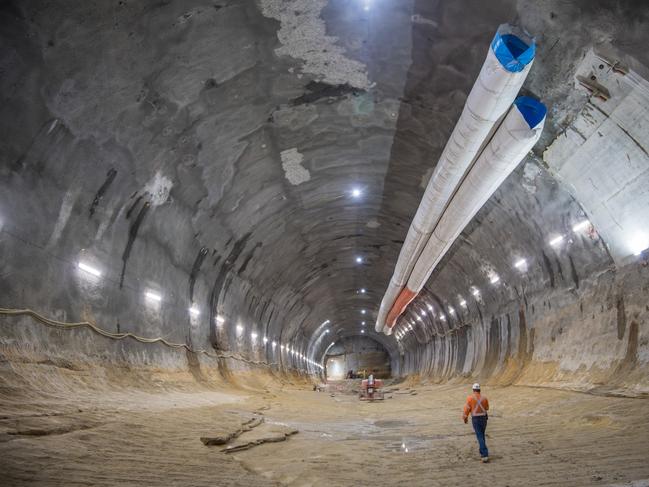 The newly excavated Hunter Street Metro Station for the Metro West. Source: Supplied