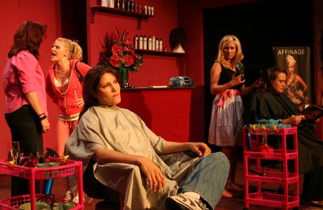 Zinner in the play Wayne Tunks play, Hell Hath No Fury, at Newtown Theatre in 2007. Alison Griffiths, Emily Beale, Neveen Hanna, Zinner, Jacinta Moses. Picture: Lynden Jones