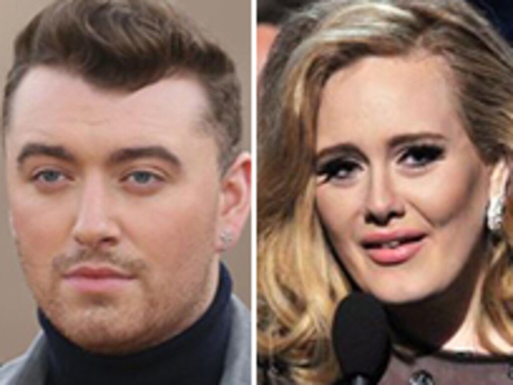 Sam Smith (L) also had a No. 1 with his Bond theme song, while Adele also had a hit. But Billie Eilish has outdone them both. Picture: Supplied