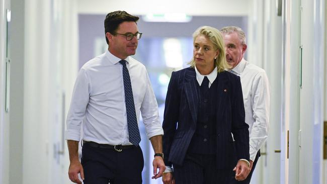 Mr Littleproud says he is ‘pretty relaxed’ about rumours former National Party leaders may be trying to oust him. Picture: NewsWire / Martin Ollman