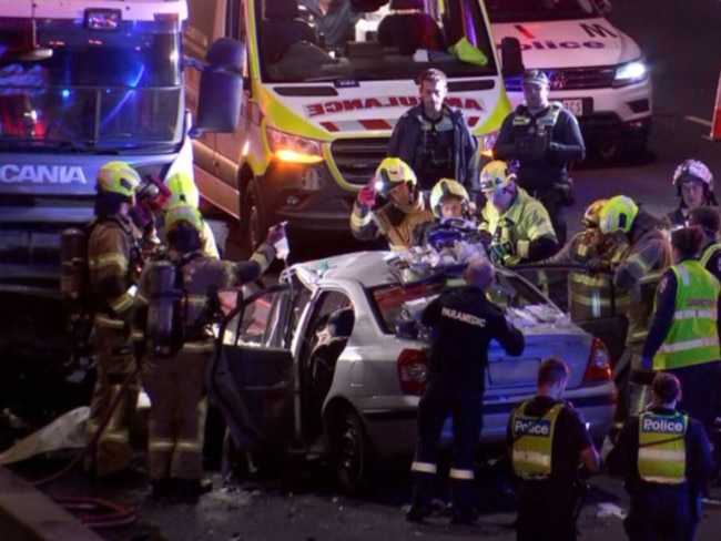 A driver is fighting for life after a head on collision on CityLink on Friday