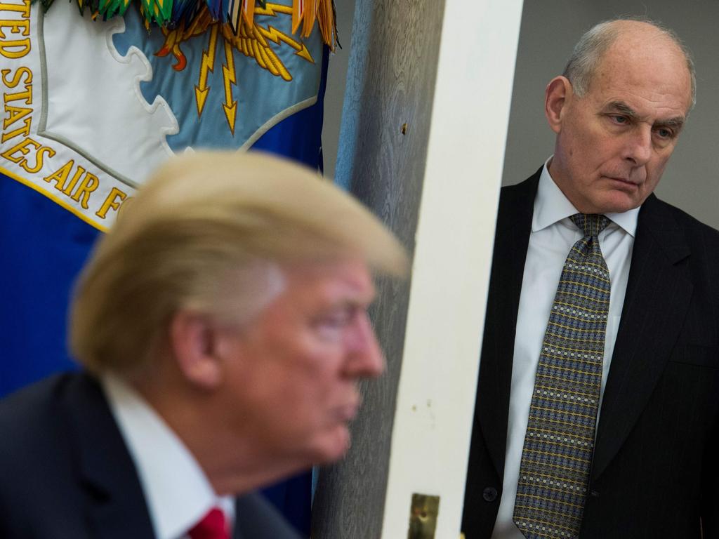 Donald Trump’s chief of staff John Kelly in the White House in 2018. Picture: Andrew Caballero-Reynolds (AFP)