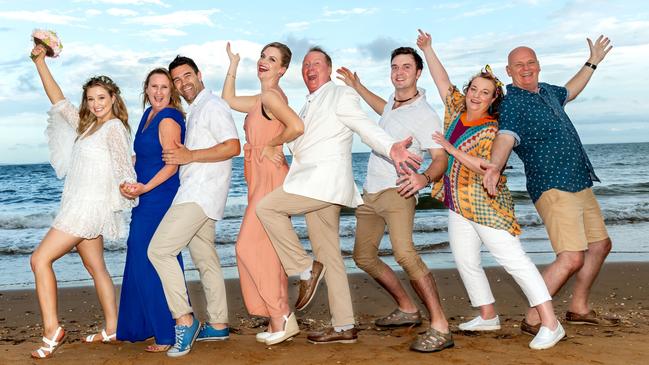 The cast of Mamma Mia which will be staged by Redcliffe Musical Theatre. Photo: Beak Photographics.