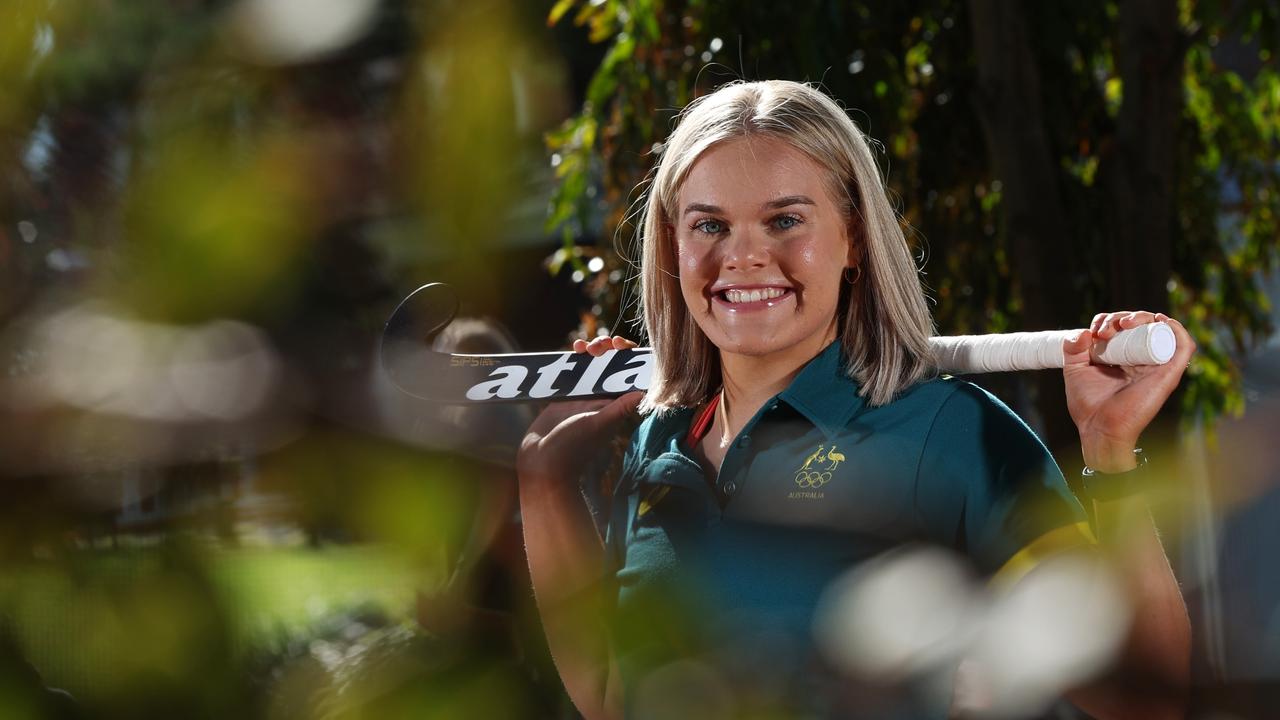 Hockeyroos player Tatum Stewart poses during the Australian 2024 Paris Olympic Games Hockey Squad Announcement. Photo: Will Russell/Getty Images