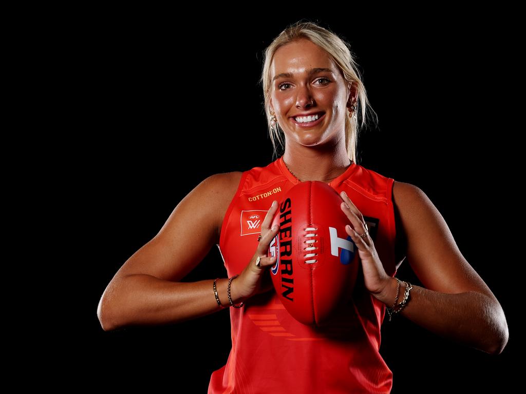 Gold Coast academy product Havana Harris went at pick two after the Suns matched a bid from Melbourne. (Photo by Morgan Hancock/AFL Photos/Getty Images)