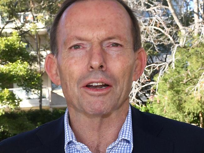 Former Prime Minister Tony Abbott at the Liberal Party Democratic Reform event in Sydney, Saturday, July 1, 2017. Tony Abbott will speak at a free Democratic Reform Movement event for all Liberal party members. (AAP Image/Brendan Esposito) NO ARCHIVING