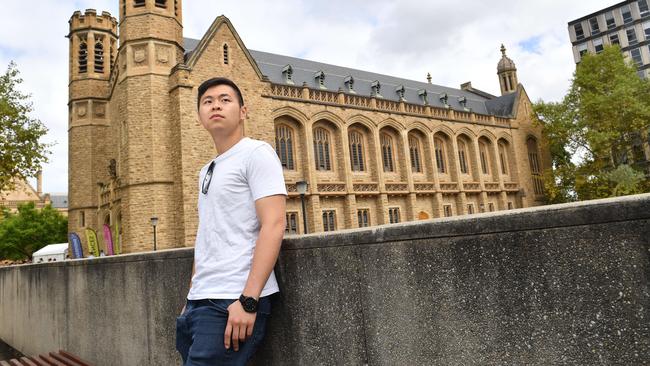 Adelaide University Union board leader Oscar Ong. Picture: Keryn Stevens