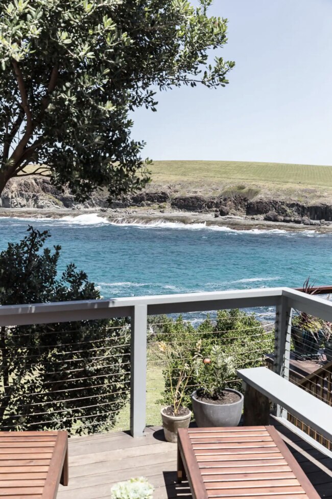 Bask overlooks the aptly-named Loves Bay. Picture: Airbnb