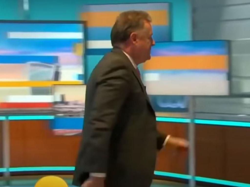 Piers Morgan walks off during live filming of Good Morning Britain after conflict with Alex Beresford.