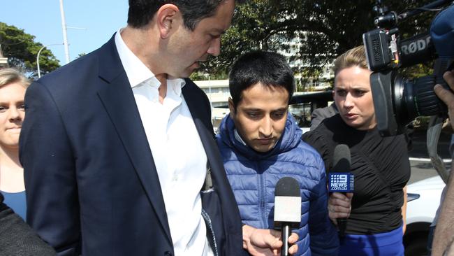 Prakash Paudyal leaves Manly Court. Picture: John Grainger