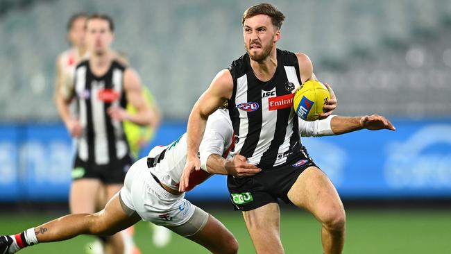 Could Tom Phillips be squeezed out of the Magpies? Picture: Getty Images