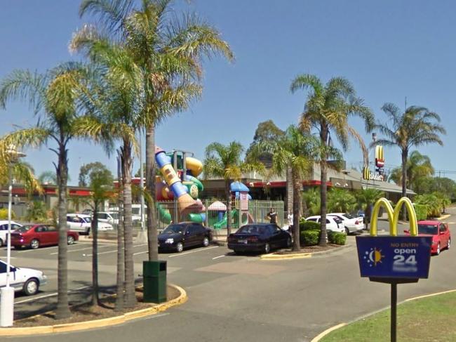 Lake Haven brawl: The brawl took place in the car park near McDonald's. Image: Google Maps.