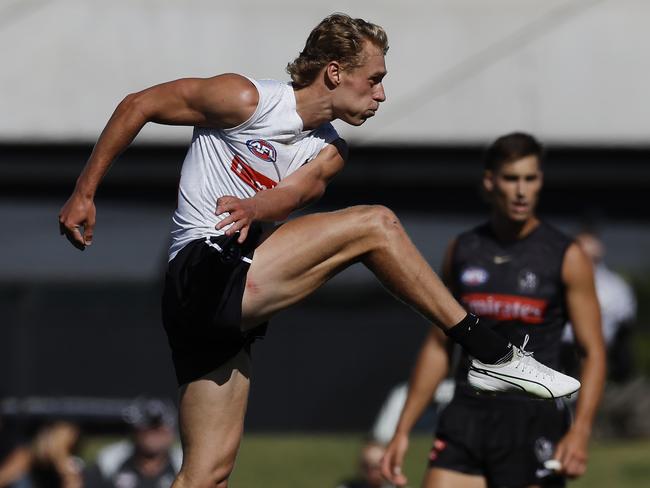 Can Finlay Macrae break into the Magpies’ best 22? Picture: Michael Klein