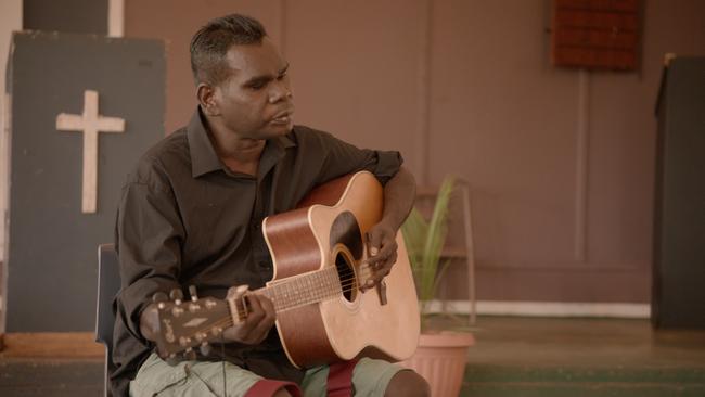 The late Australian singer-songwriter Geoffrey Gurrumul Yunupingu, in a scene from the 2018 documentary Gurrumul. Picture: supplied