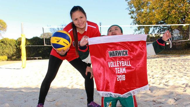 SPIKE IN NUMBERS: Jeanette Seutin and daughter Connie are two proud Filipinos who will represent Warwick in the Filipino Independence Day volleyball and basketball carnival at WIRAC this weekend. Picture: Marian Faa