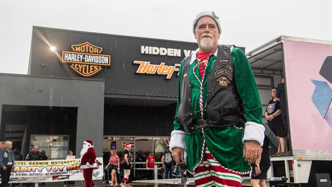 Phil Hodge joined Darwin's motorbike community at the NT Motorcycle Centre to raise money and awareness for the Salvation Army's annual Christmas Toy Ride. Picture: Pema Tamang Pakhrin