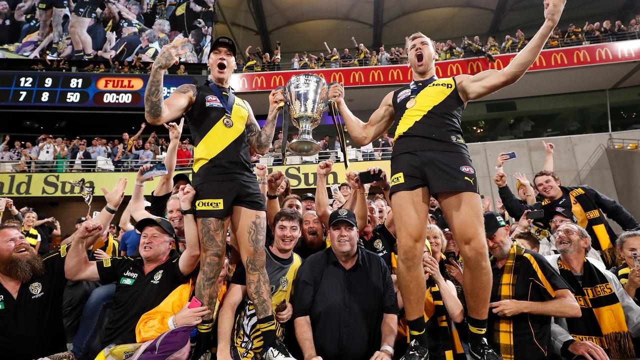 Richmond won the 2020 AFL grand final at the Gabba in Brisbane. Picture: Michael Willson/AFL Photos via Getty Images