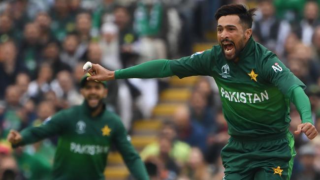 Pakistan's Mohammad Amir tore Australia apart. Picture: AFP