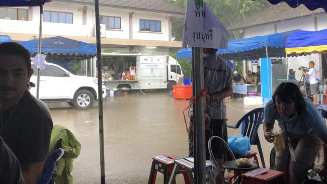 Rain has begun to fall just kilometres from the rescue site. Picture: Twitter