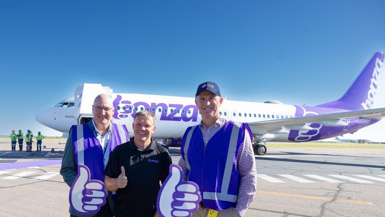 Bonza chief executive Tim Jordan in Alice Springs.