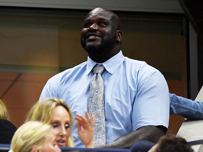 Shaquille O’Neal attends the Women’s Singles Quarterfinals match between Caroline Wozniacki of Denmark and Anastasija Sevastova of Lativa on Day Nine of the 2016 US Open at the USTA Billie Jean King National Tennis Center on September 6, 2016. Picture: AFP