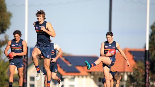 The Crows trained at Xavier College in Melbourne on Thursday. Picture: AFC