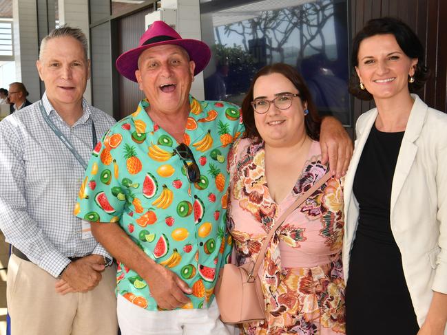 Kevin Gill, Steve Price, Townsville Bulletin Editor Cas Garvey and Townsville Enterptise CEO Claudia Brumme-Smith at the Bush Summit at the Ville Resort-Casino Picture: Evan Morgan