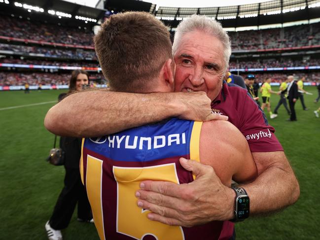 Zorko and Fagan embrace. Picture: Getty Images