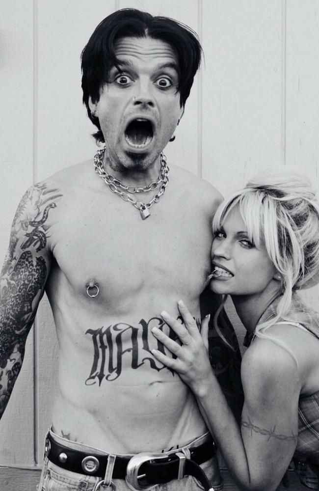 Sebastian Stan and Lily James play Tommy Lee and Pamela Anderson. Picture: Instagram