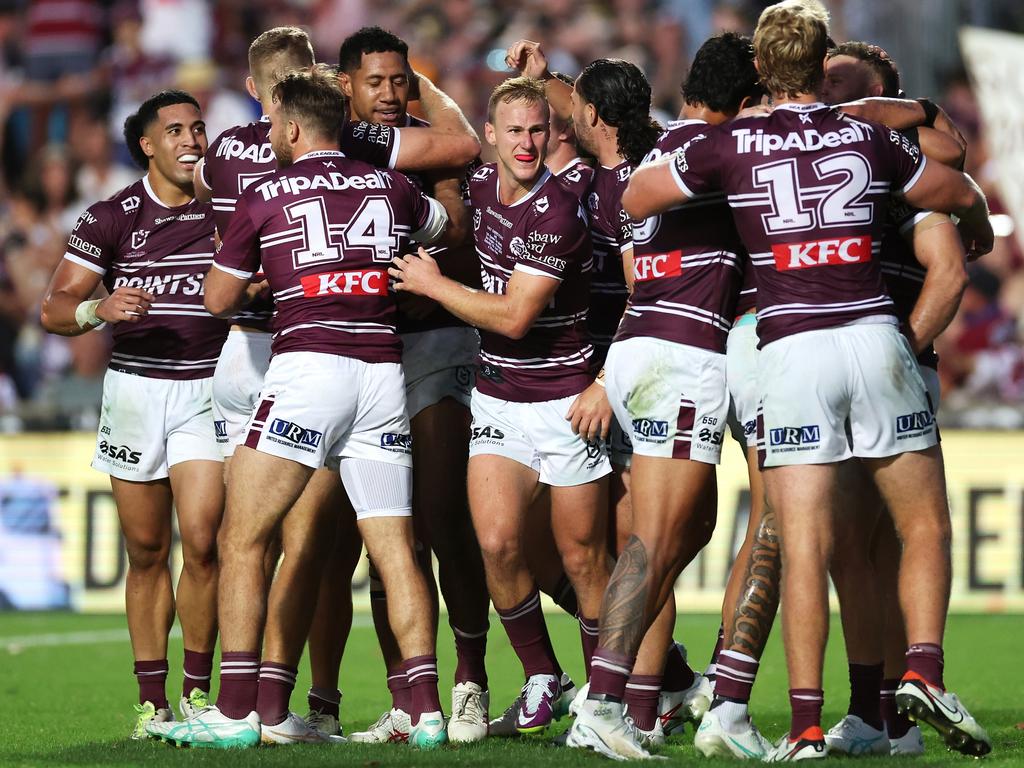 Party time in Brookvale. Picture: Cameron Spencer/Getty Images