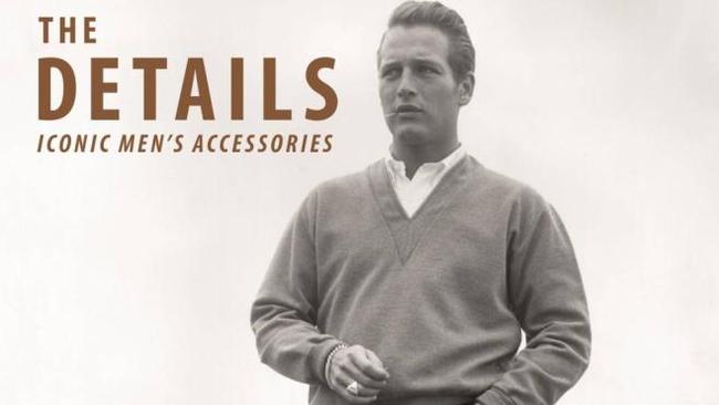 Paul Newman makes a preppy pullover look cool on the cover of <i>The Details: Iconic Men’s Accessories</i>.