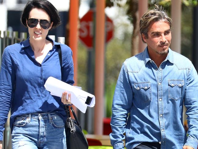 Sarah Budge with partner John Ibrahim. Picture: Matrix