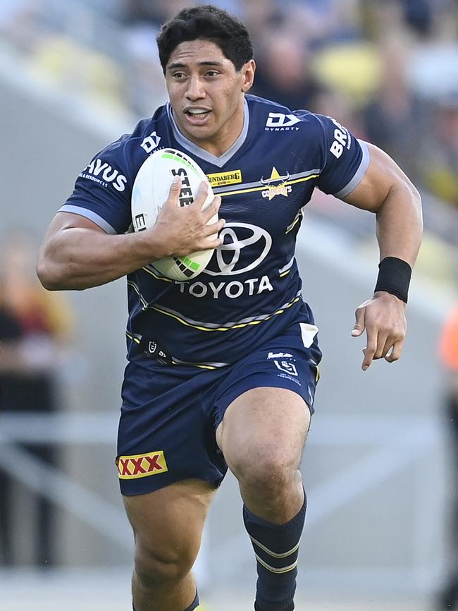 Jason Taumalolo is understood to be one player yet to receive the Covid-19 vaccination. (Photo by Ian Hitchcock/Getty Images)