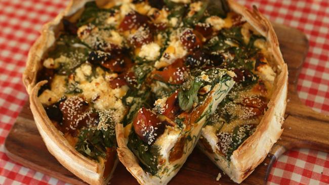 Pumpkin and feta quiche is ideal for a Sunday lunch. Svegovic