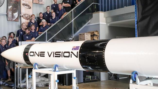 T he One Vision rocket. Pics Tim Marsden