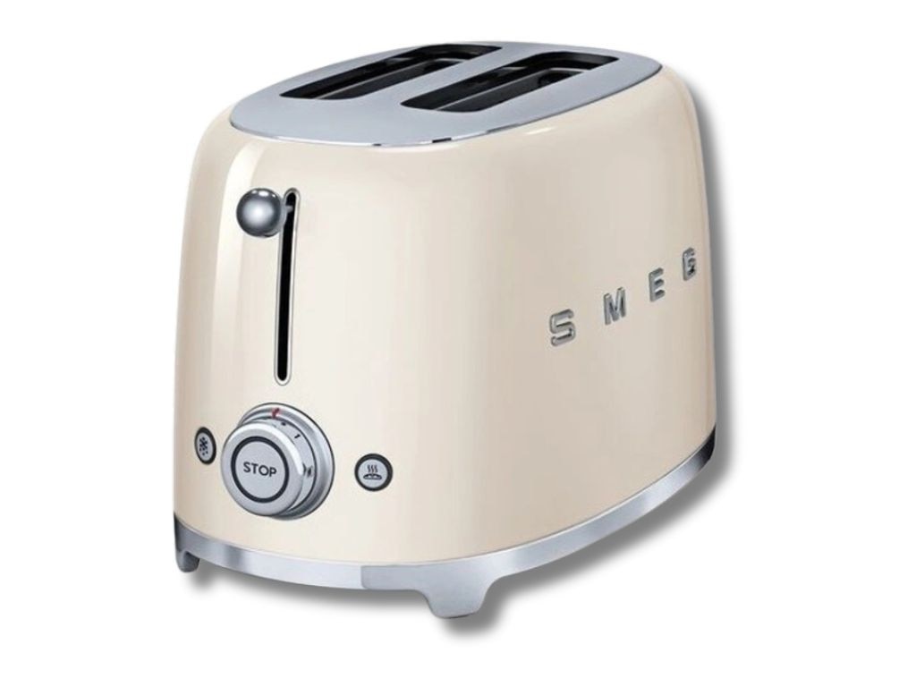 Abbie is a big fan of Smeg – with her toaster, fridge and dishwasher all in matching cream. Picture: Myer