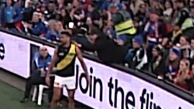 Fan touches Marlion Pickett AFL