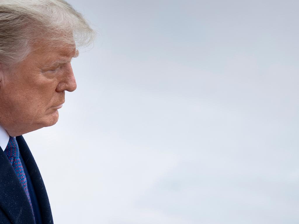 US President Donald Trump arrives for a wreath laying ceremony at the Tomb of the Unknown Soldier. Picture: Brendan Smialowski/AFP