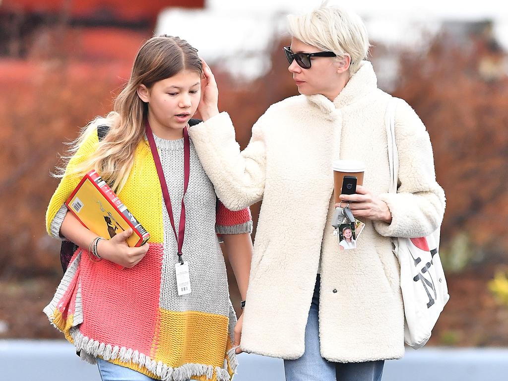 Michelle Williams and Matilda Ledger in 2017. Picture: Splash News