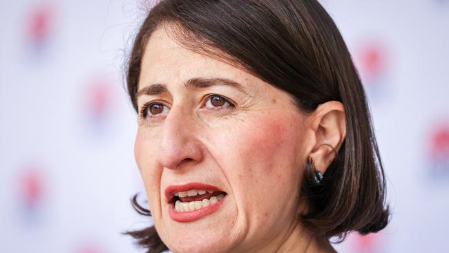 Premier Gladys Berejiklian has apologised for the tough new restrictions imposed on Sydneysiders ahead of New Year’s Eve as the northern beaches outbreak continues to grow. (Photo by David Gray/Getty Images)