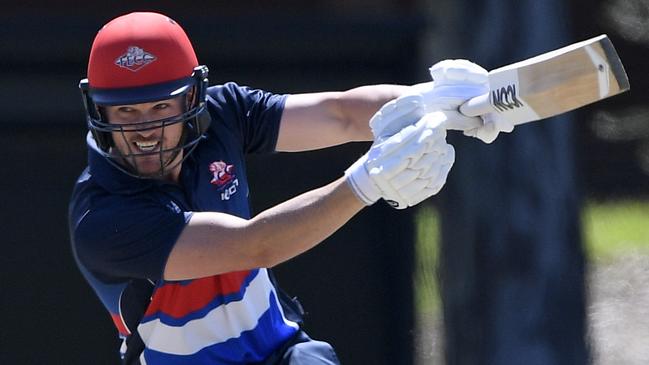 Footscray skipper Dylan Knight on the attack. Picture:Andy Brownbill